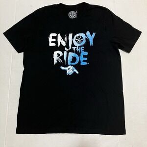 Hawaiian Island Creations HIC Men's XL.  BLACK T Shirt Enjoy‎ the Ride Shaka